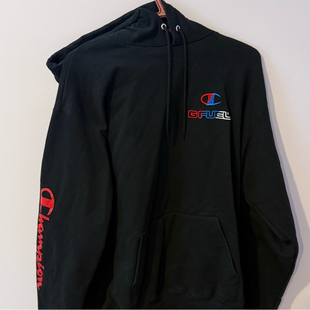 GFUEL x Champion Black Hoodie Limited Editon